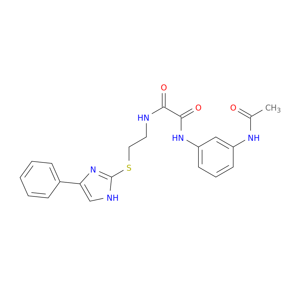 N'-(3-acetamidophenyl)-N-{2-[(4-phenyl-1H-imidazol-2-yl)sulfanyl]ethyl}ethanediamide