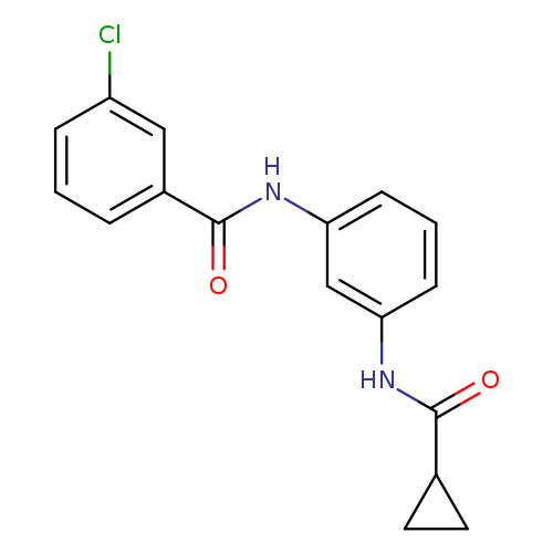 3-chloro-N-(3-cyclopropaneamidophenyl)benzamide