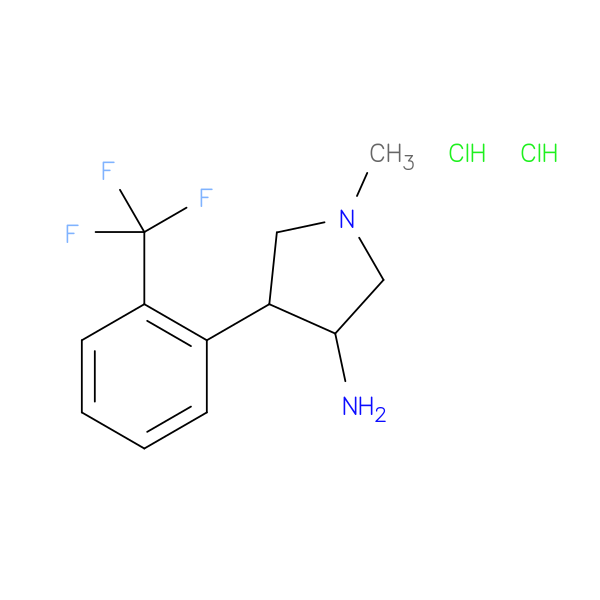 1-methyl-4-[2-(trifluoromethyl)phenyl]pyrrolidin-3-amine dihydrochloride