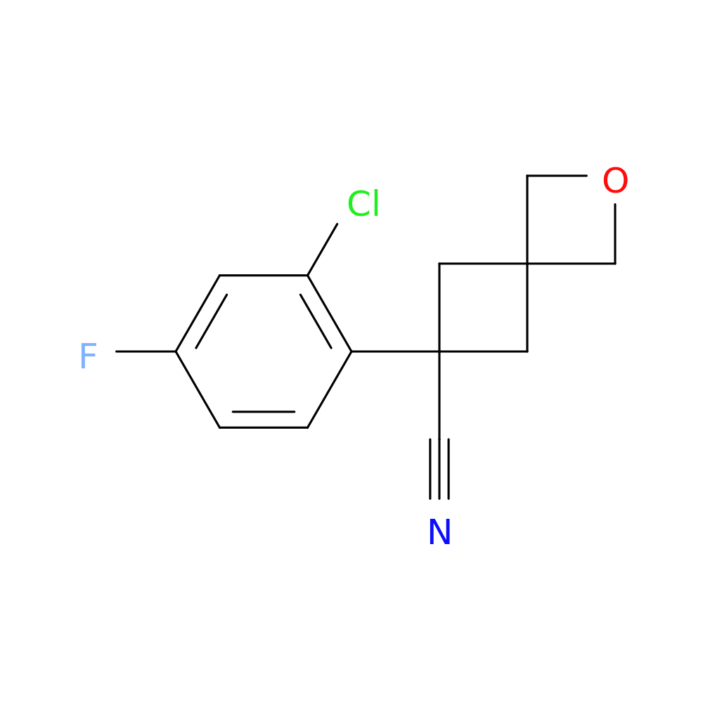 6-(2-chloro-4-fluorophenyl)-2-oxaspiro[3.3]heptane-6-carbonitrile