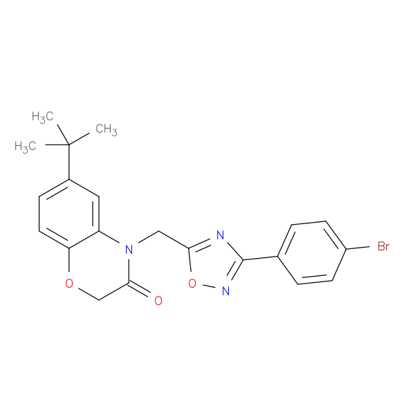 4-{[3-(4-bromophenyl)-1,2,4-oxadiazol-5-yl]methyl}-6-tert-butyl-3,4-dihydro-2H-1,4-benzoxazin-3-one