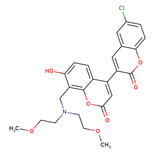 8'-{[bis(2-methoxyethyl)amino]methyl}-6-chloro-7'-hydroxy-2H,2'H-[3,4'-bichromene]-2,2'-dione
