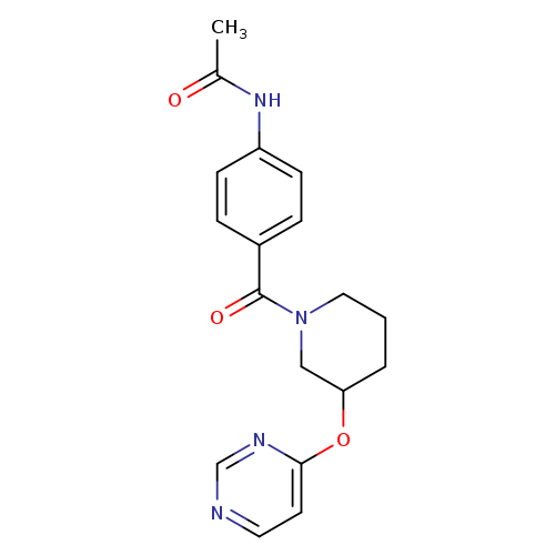 N-{4-[3-(pyrimidin-4-yloxy)piperidine-1-carbonyl]phenyl}acetamide