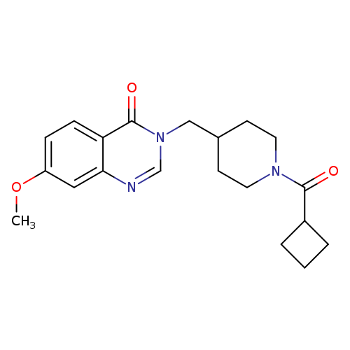 3-[(1-cyclobutanecarbonylpiperidin-4-yl)methyl]-7-methoxy-3,4-dihydroquinazolin-4-one