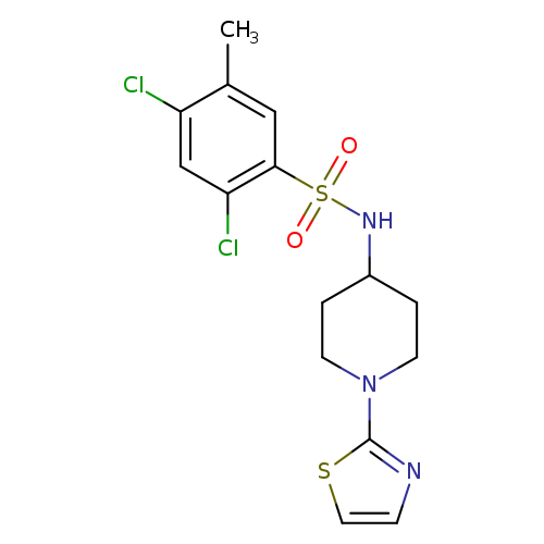 2,4-dichloro-5-methyl-N-[1-(1,3-thiazol-2-yl)piperidin-4-yl]benzene-1-sulfonamide