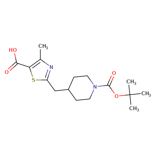 2-({1-[(tert-butoxy)carbonyl]piperidin-4-yl}methyl)-4-methyl-1,3-thiazole-5-carboxylicacid