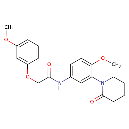 N-[4-methoxy-3-(2-oxopiperidin-1-yl)phenyl]-2-(3-methoxyphenoxy)acetamide