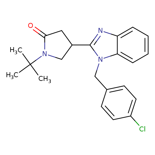 1-tert-butyl-4-{1-[(4-chlorophenyl)methyl]-1H-1,3-benzodiazol-2-yl}pyrrolidin-2-one