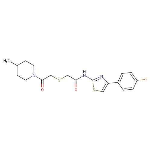 N-[4-(4-fluorophenyl)-1,3-thiazol-2-yl]-2-{[2-(4-methylpiperidin-1-yl)-2-oxoethyl]sulfanyl}acetamide