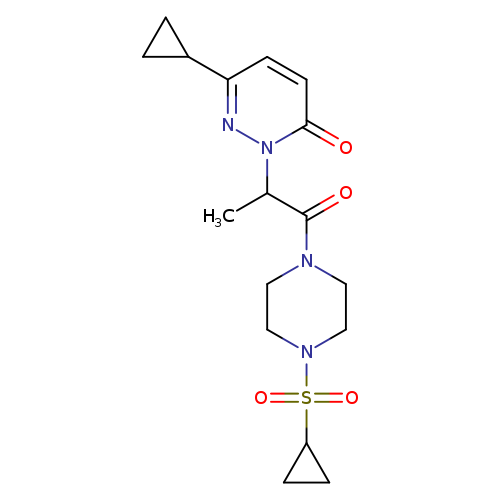 2-{1-[4-(cyclopropanesulfonyl)piperazin-1-yl]-1-oxopropan-2-yl}-6-cyclopropyl-2,3-dihydropyridazin-3-one