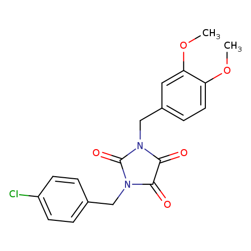 1-[(4-chlorophenyl)methyl]-3-[(3,4-dimethoxyphenyl)methyl]imidazolidine-2,4,5-trione