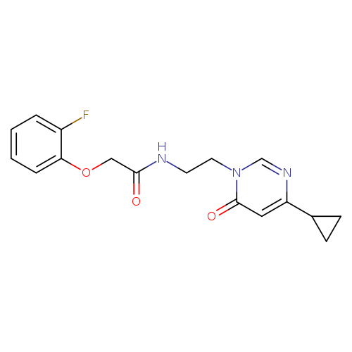 N-[2-(4-cyclopropyl-6-oxo-1,6-dihydropyrimidin-1-yl)ethyl]-2-(2-fluorophenoxy)acetamide