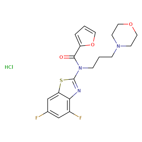 N-(4,6-difluoro-1,3-benzothiazol-2-yl)-N-[3-(morpholin-4-yl)propyl]furan-2-carboxamide hydrochloride