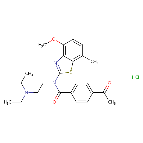 4-acetyl-N-[2-(diethylamino)ethyl]-N-(4-methoxy-7-methyl-1,3-benzothiazol-2-yl)benzamide hydrochloride