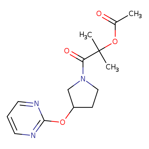 2-methyl-1-oxo-1-[3-(pyrimidin-2-yloxy)pyrrolidin-1-yl]propan-2-yl acetate