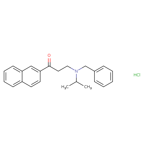 1-Propanone, 3-[(1-methylethyl)(phenylmethyl)amino]-1-(2-naphthalenyl)-, hydrochloride (1:1)