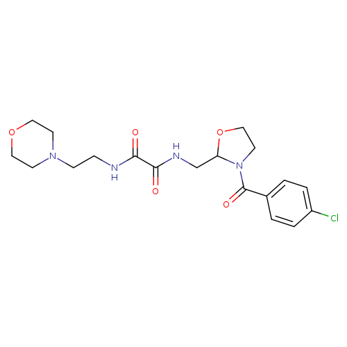 N-{[3-(4-chlorobenzoyl)-1,3-oxazolidin-2-yl]methyl}-N'-[2-(morpholin-4-yl)ethyl]ethanediamide