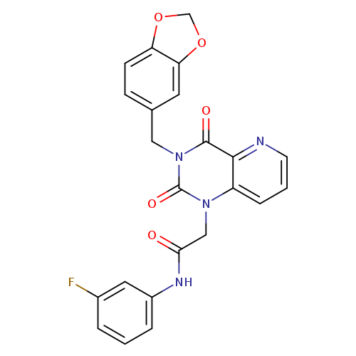 2-{3-[(2H-1,3-benzodioxol-5-yl)methyl]-2,4-dioxo-1H,2H,3H,4H-pyrido[3,2-d]pyrimidin-1-yl}-N-(3-fluorophenyl)acetamide