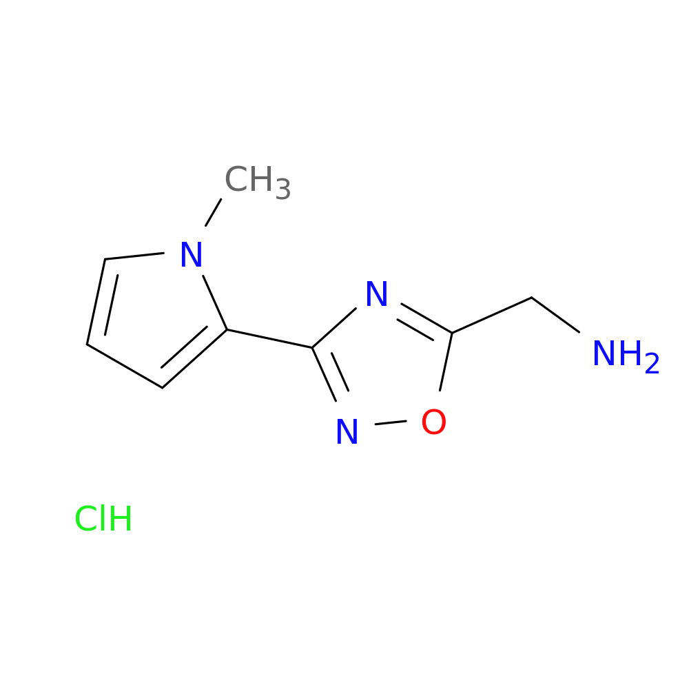 [3-(1-methyl-1H-pyrrol-2-yl)-1,2,4-oxadiazol-5-yl]methanamine hydrochloride