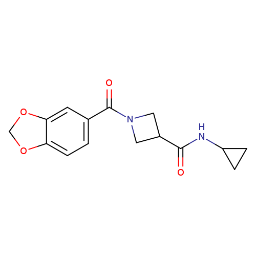 1-(2H-1,3-benzodioxole-5-carbonyl)-N-cyclopropylazetidine-3-carboxamide