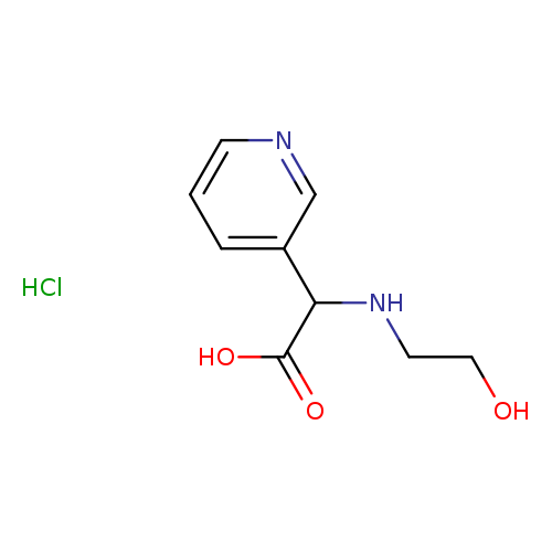 2-((2-hydroxyethyl)amino)-2-(pyridin-3-yl)acetic acid hydrochloride