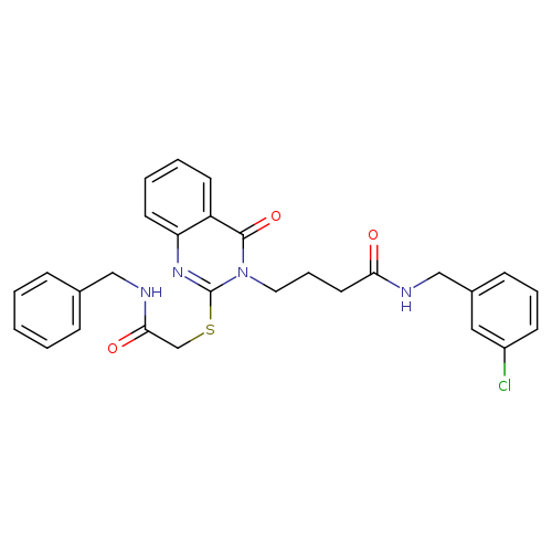 4-(2-{[(benzylcarbamoyl)methyl]sulfanyl}-4-oxo-3,4-dihydroquinazolin-3-yl)-N-[(3-chlorophenyl)methyl]butanamide