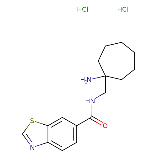 N-[(1-aminocycloheptyl)methyl]-1,3-benzothiazole-6-carboxamide dihydrochloride