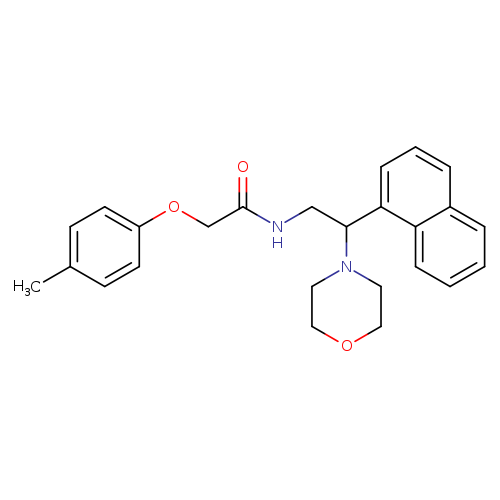 2-(4-methylphenoxy)-N-[2-(morpholin-4-yl)-2-(naphthalen-1-yl)ethyl]acetamide