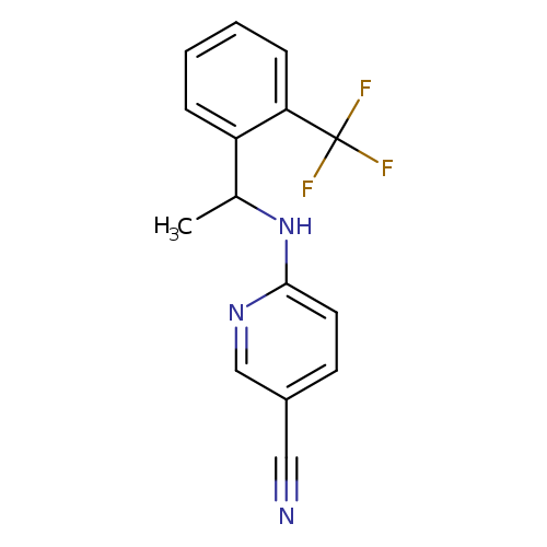 6-({1-[2-(trifluoromethyl)phenyl]ethyl}amino)pyridine-3-carbonitrile