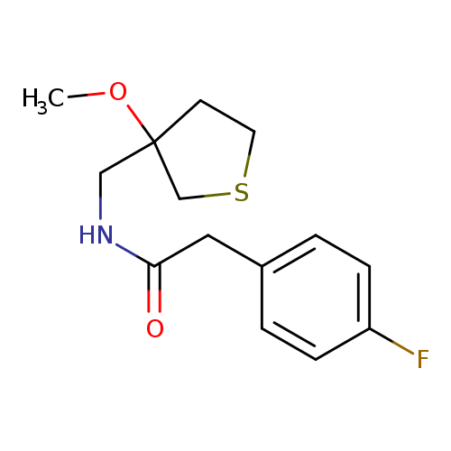 2-(4-fluorophenyl)-N-[(3-methoxythiolan-3-yl)methyl]acetamide
