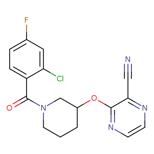 3-{[1-(2-chloro-4-fluorobenzoyl)piperidin-3-yl]oxy}pyrazine-2-carbonitrile