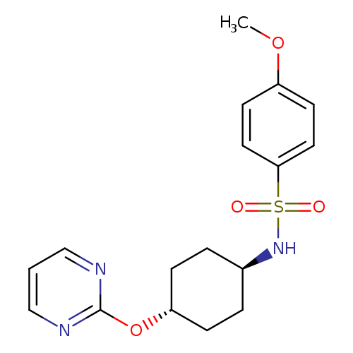4-methoxy-N-[(1r,4r)-4-(pyrimidin-2-yloxy)cyclohexyl]benzene-1-sulfonamide