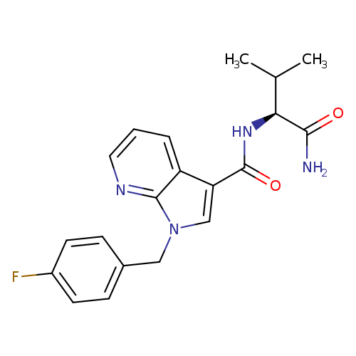 (S)-N-(1-amino-3-methyl-1-oxobutan-2-yl)-1-(4-fluorobenzyl)-1H-pyrrolo[2,3-b]pyridine-3-carboxamide