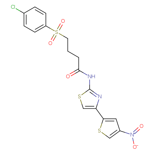 4-(4-chlorobenzenesulfonyl)-N-[4-(4-nitrothiophen-2-yl)-1,3-thiazol-2-yl]butanamide