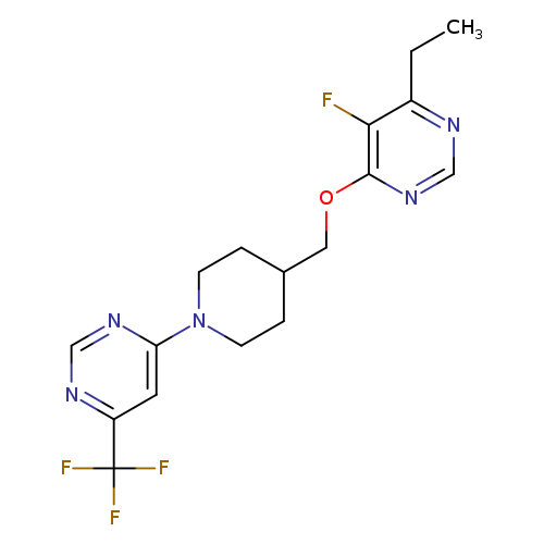 4-ethyl-5-fluoro-6-({1-[6-(trifluoromethyl)pyrimidin-4-yl]piperidin-4-yl}methoxy)pyrimidine