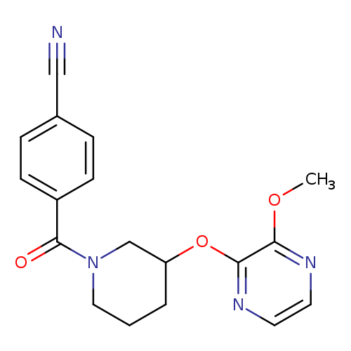 4-{3-[(3-methoxypyrazin-2-yl)oxy]piperidine-1-carbonyl}benzonitrile
