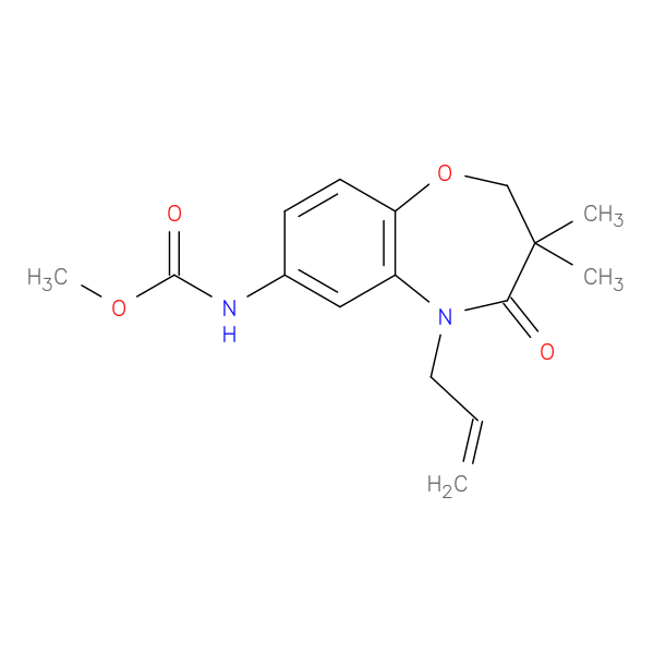 methyl N-[3,3-dimethyl-4-oxo-5-(prop-2-en-1-yl)-2,3,4,5-tetrahydro-1,5-benzoxazepin-7-yl]carbamate