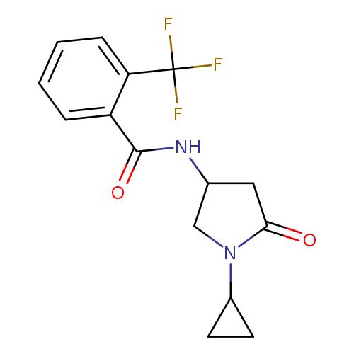N-(1-cyclopropyl-5-oxopyrrolidin-3-yl)-2-(trifluoromethyl)benzamide