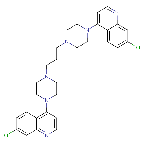 Quinoline, 4,4'-(1,3-propanediyldi-4,1-piperazinediyl)bis[7-chloro-