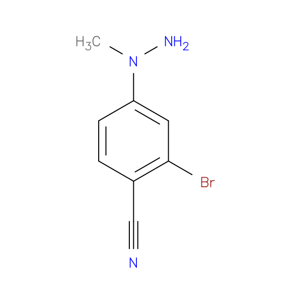 2-Bromo-4-(1-methylhydrazin-1-yl)benzonitrile