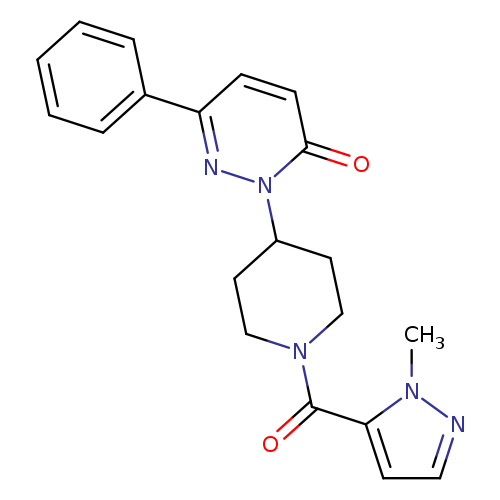 2-[1-(1-methyl-1H-pyrazole-5-carbonyl)piperidin-4-yl]-6-phenyl-2,3-dihydropyridazin-3-one