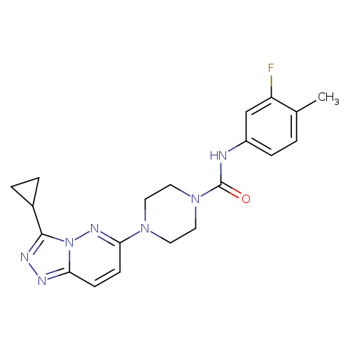 4-{3-cyclopropyl-[1,2,4]triazolo[4,3-b]pyridazin-6-yl}-N-(3-fluoro-4-methylphenyl)piperazine-1-carboxamide