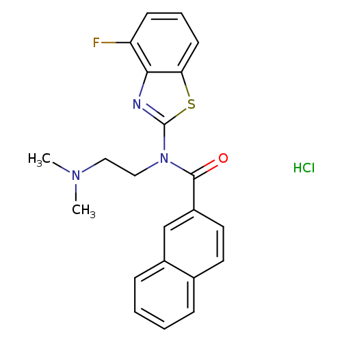 N-[2-(dimethylamino)ethyl]-N-(4-fluoro-1,3-benzothiazol-2-yl)naphthalene-2-carboxamide hydrochloride
