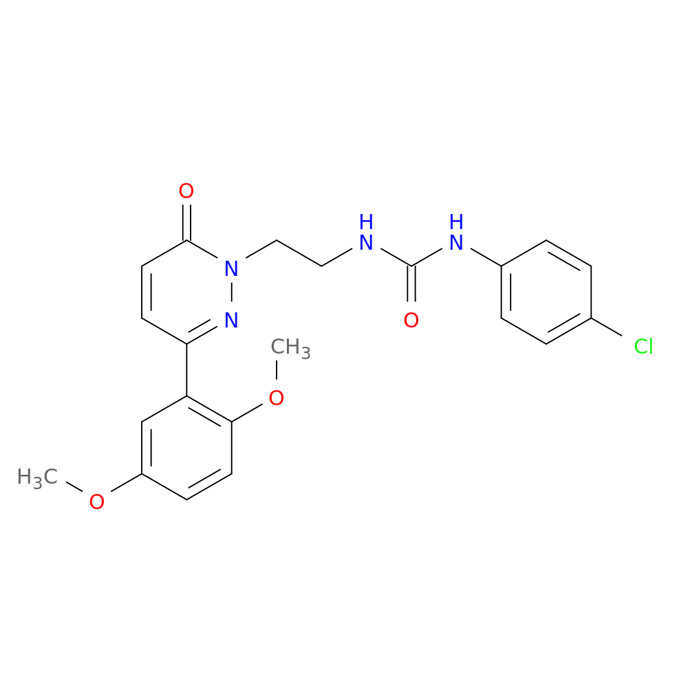 1-(4-chlorophenyl)-3-{2-[3-(2,5-dimethoxyphenyl)-6-oxo-1,6-dihydropyridazin-1-yl]ethyl}urea