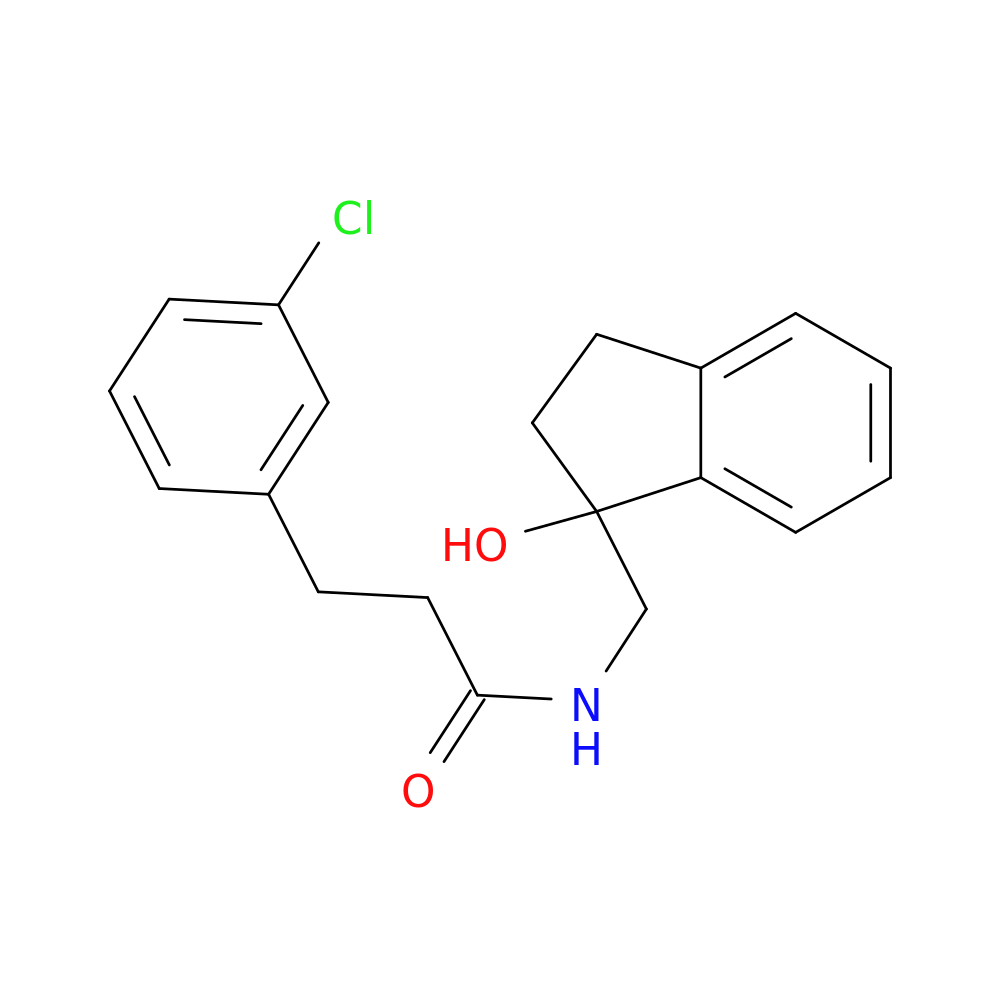 3-(3-chlorophenyl)-N-[(1-hydroxy-2,3-dihydro-1H-inden-1-yl)methyl]propanamide