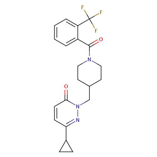 6-cyclopropyl-2-({1-[2-(trifluoromethyl)benzoyl]piperidin-4-yl}methyl)-2,3-dihydropyridazin-3-one