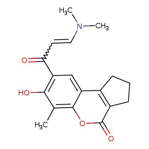 8-[3-(dimethylamino)prop-2-enoyl]-7-hydroxy-6-methyl-1H,2H,3H,4H-cyclopenta[c]chromen-4-one