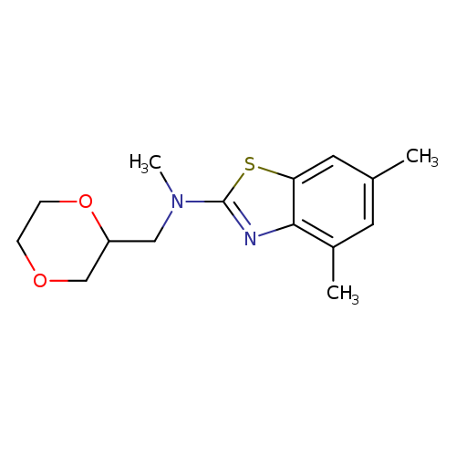 N-[(1,4-dioxan-2-yl)methyl]-N,4,6-trimethyl-1,3-benzothiazol-2-amine