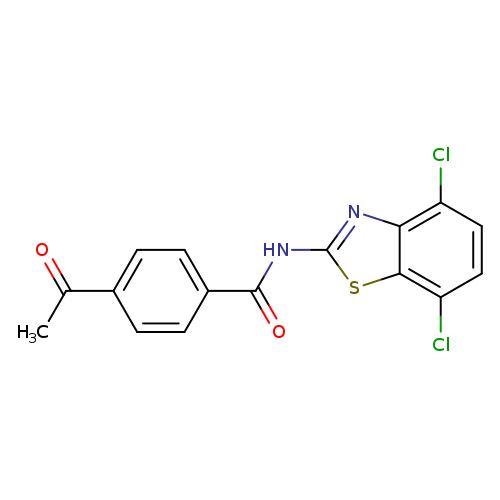 4-acetyl-N-(4,7-dichloro-1,3-benzothiazol-2-yl)benzamide