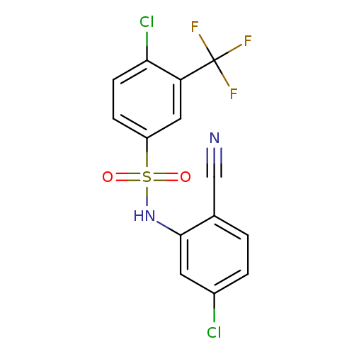 4-chloro-N-(5-chloro-2-cyanophenyl)-3-(trifluoromethyl)benzene-1-sulfonamide